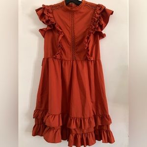 Sleeveless ruffle dress